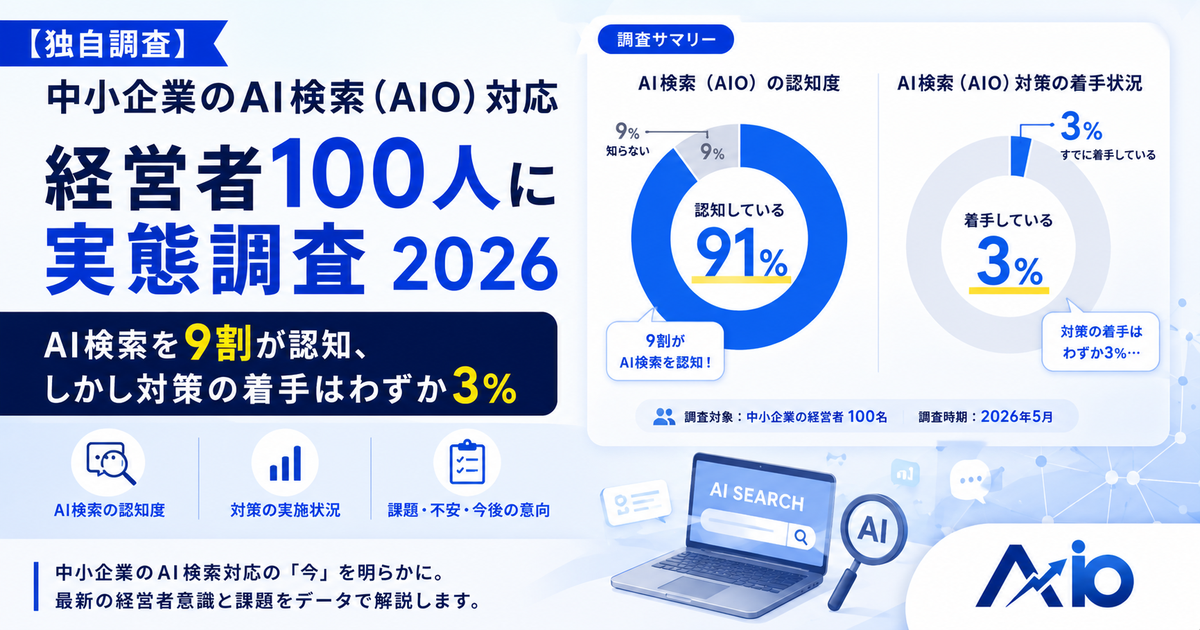 中小企業のAI検索（AIO）対応 実態調査2026