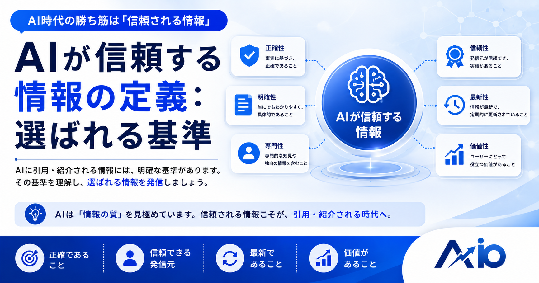 AIが信頼する情報の定義｜AIに「選ばれる」情報の基準とは