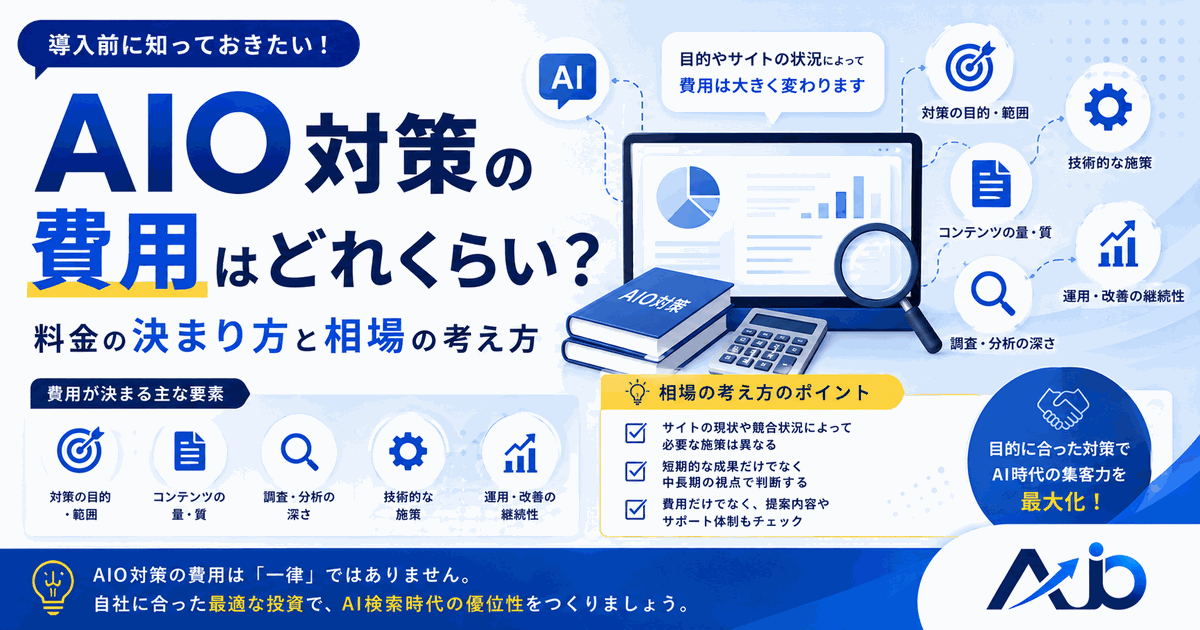 AIO対策の費用はどれくらい？料金の決まり方と相場の考え方
